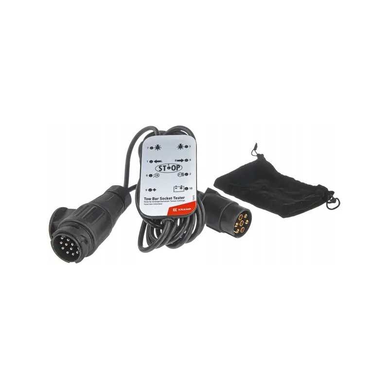 Kištukinio lizdo ir kištuko testeris 7-13 polių su kabeliu