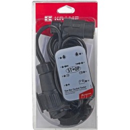 Kištukinio lizdo ir kištuko testeris 7-13 polių su kabeliu