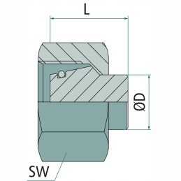 Dkol kištukas m45x2 violetinis 35 mm 250 barų