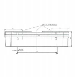 Stačiakampis kombinuotas galinis žibintas, 5 kontaktų, kairysis, 12 24v