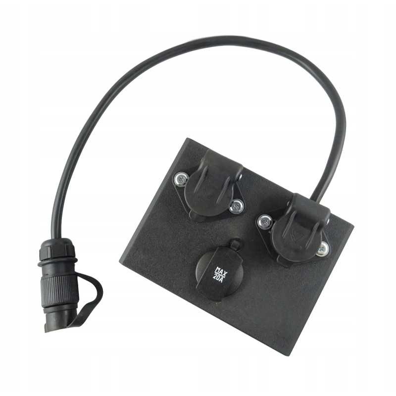 Dėžutė 2x 3 kontaktų cigarečių degiklio lizdui