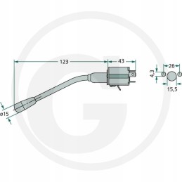 Posūkio signalo jungiklio korpusas 3399522r1