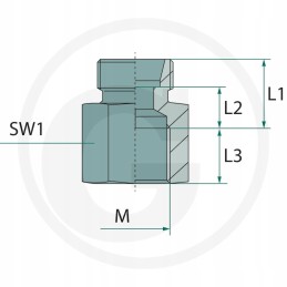Tiesios jungtys su vidiniu sriegiu m18x1 5 m16x1 5