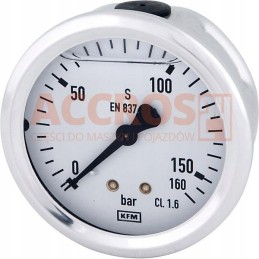 Slėgio matuoklis 63 mm 0 160 bar galinis 1 4 colių