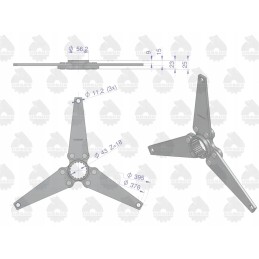 GTV pavaros stebulė sukabino 18 pjaustytuvų C 385 originalus