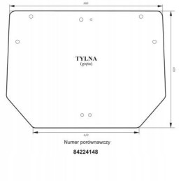 Dėklas farmall galinis langas išlenktas žalias dėklas farma