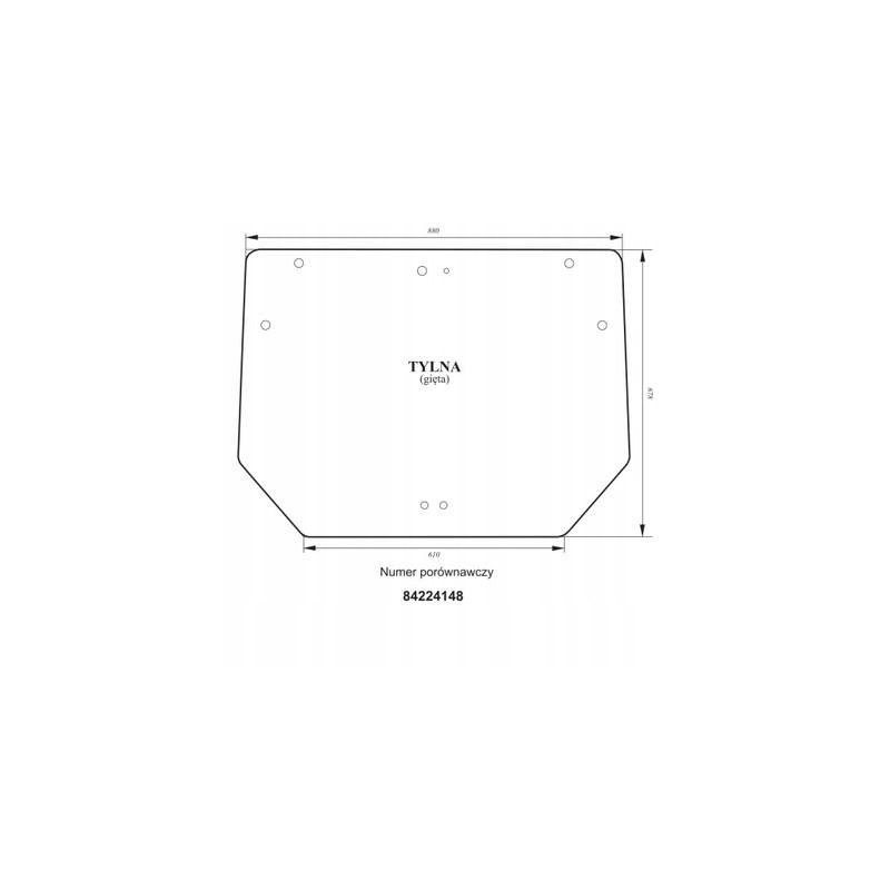 Dėklas farmall galinis langas išlenktas žalias dėklas farma