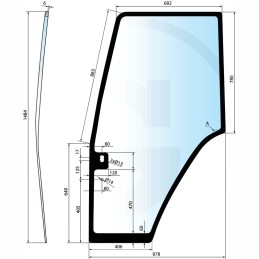Langas New Holland TS 90 100 110 115 dešinėje
