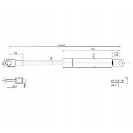 Teleskopinis amortizatorius 150n 355mm 605mm mtz 80 82