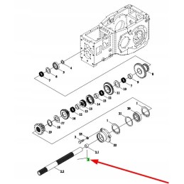 Te354 371t 1 pavarų dėžės velenas