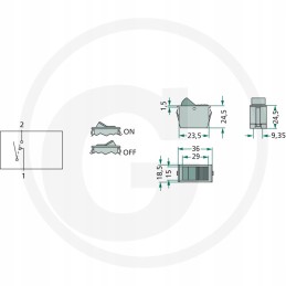 Cobo pakreipimo jungiklis priekinio stiklo plovikliui