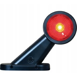 LED šoninė gabaritinė lemputė, kairė, apvali, 12 24v, raudona