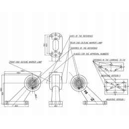 LED šoninė gabaritinė lemputė, kairė, apvali, 12 24v, raudona