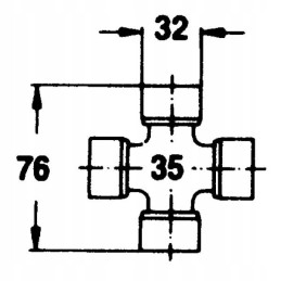 Walterscheid kryžius 76x32mm 312410 350000 w2400