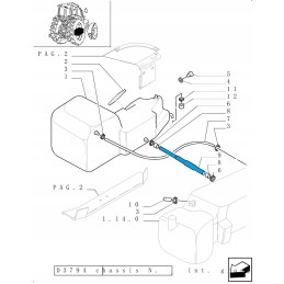 New Holland TM115 Case M100 kuro bako vamzdis