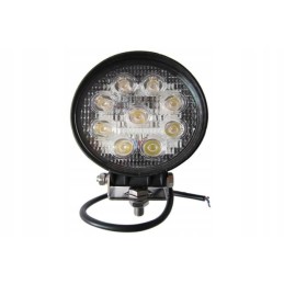 LED darbo lempa 9 3w apvali