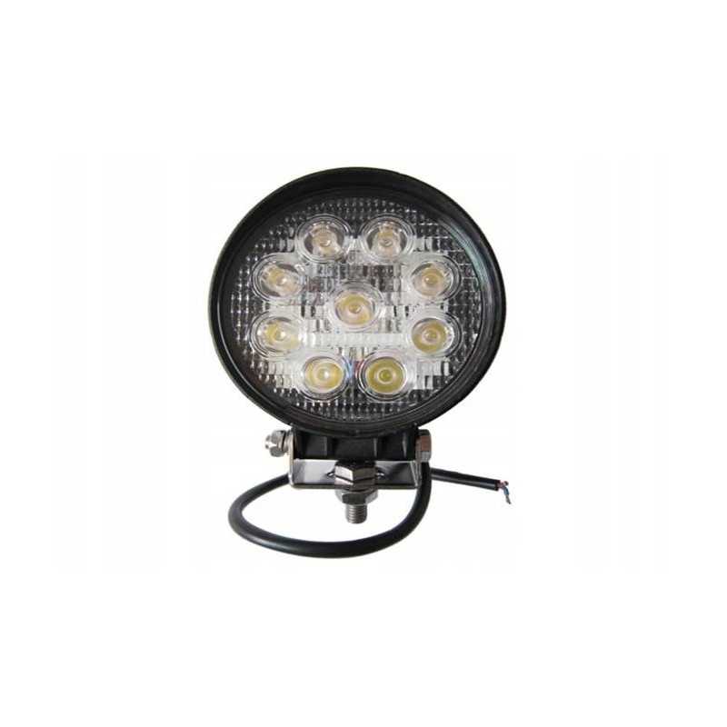 LED darbo lempa 9 3w apvali