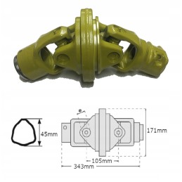 Dviguba jungtimi, kardaninis velenas 27x94 32x76mm