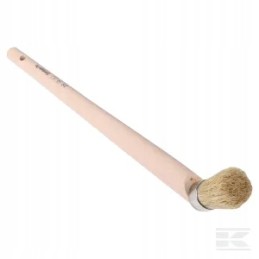 Apvalus šepetys su baltais kiaulienos šeriais, 25 mm