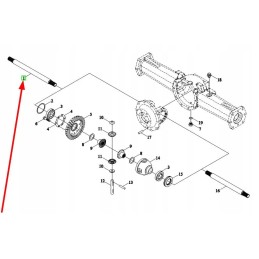 Tl02311010028 polos kairė priekinė ašis