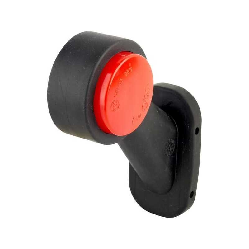 LED šoninis gabaritinis žibintas, kairė, apvali, 12 24v, balta, raudona