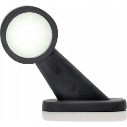 LED šoninis gabaritinis žibintas, kairė, apvali, 12 24v, balta, raudona