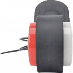 LED šoninis gabaritinis žibintas, kairė, apvali, 12 24v, balta, raudona