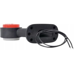 LED šoninis gabaritinis žibintas, kairė, apvali, 12 24v, balta, raudona