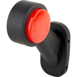 LED šoninis gabaritinis žibintas, kairė, apvali, 12 24v, balta, raudona