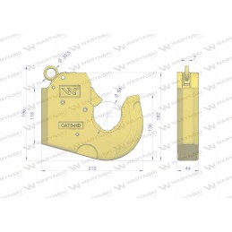 Greitai nuimamas kabliukas suvirinimui Cat 3HD Warynski