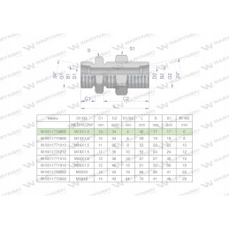 Metrinės pertvaros jungtis bb m12x1 5 06l xsv