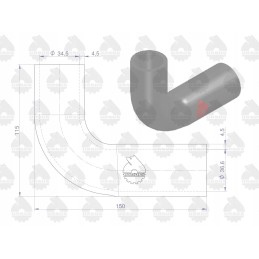 Guminis kabelis sustiprintas audiniu 951313 c 360 zetor