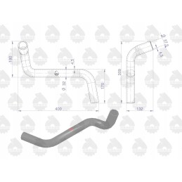 Apatinis radiatoriaus guminis vamzdis sutvirtintas audiniu c