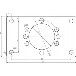 Flanšinio montavimo hidraulinis variklis 250x130 mm