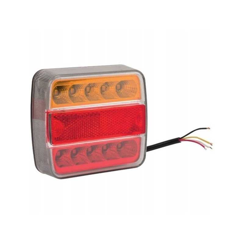 Halogeninis LED galinis žibintas kvadratinis 12 24v