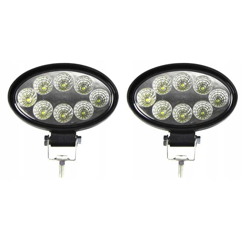 Darbinis šviestuvas 8 LED ovalus halogeninis 12 24v x2 vnt