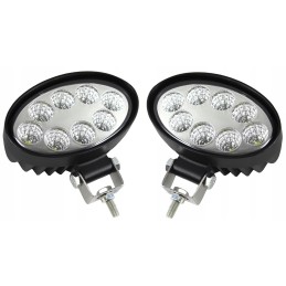 Darbinis šviestuvas 8 LED ovalus halogeninis 12 24v x2 vnt