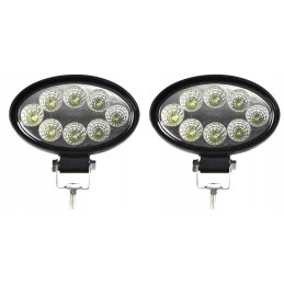 Darbinis šviestuvas 8 LED ovalus halogeninis 12 24v x2 vnt