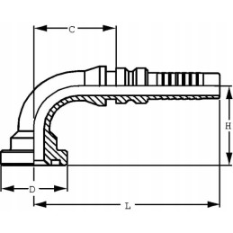 Antgalis 4sh dn20 apykaklė fi 38 1mm 90