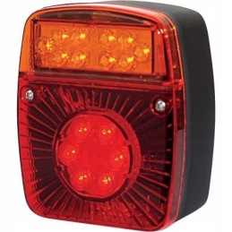 Halogeninis kvadratinis galinis žibintas, LED 12-24