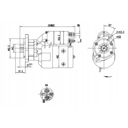Lamborghini starteris su pavara 12v 2 7kw 11z