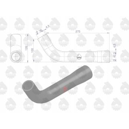 Viršutinis guminis kanalas sutvirtintas audiniu c 385 4 cil