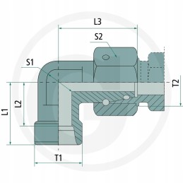 Hidraulinė alkūnė ab m18x1 5 m18x1 5