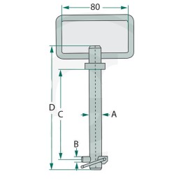 Viršutinės jungties smeigtukas cat 3 20032191