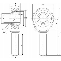 Cilindro kilpa su dešiniuoju išoriniu sriegiu oe 16 g