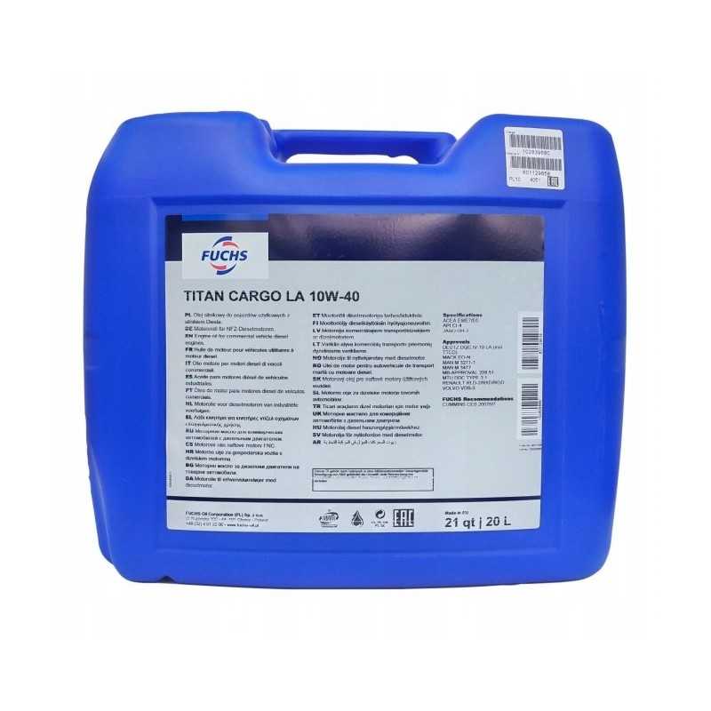 Fuchs titan cargo la 10w40 10w 40 20l e9