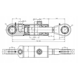 Hidraulinis cilindras cj2f 63 36 500z dvigubo veikimo