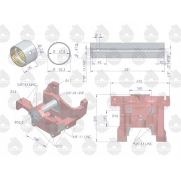 Priekinės ašies laikiklis su 31285 kaiščiu