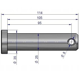Teleskopo tvirtinimo kaištis c 385
