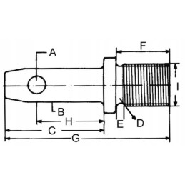 Stabilizatoriaus kaištis 22x83mm sriegis 3 4 unf